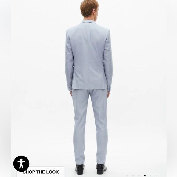 $695 The Kooples BLUE SLIM FIT WOOL SUIT JACKET BLAZER NWT - Picture 5 of 12